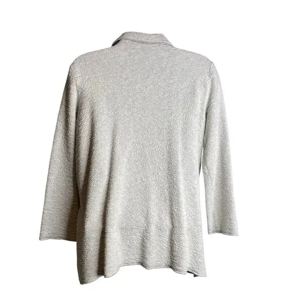 Eileen Fisher Women's Ivory Organic Linen Unstructured Blazer Size XS Oversized - Picture 2 of 12